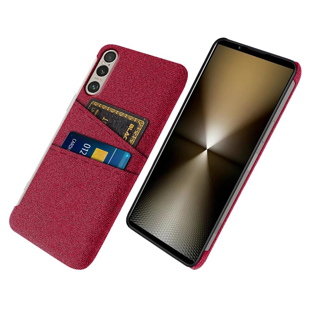 For Sony Xperia 1 VI Case with Dual Card Slots Cloth Back Phone Cover Anti-Scratch