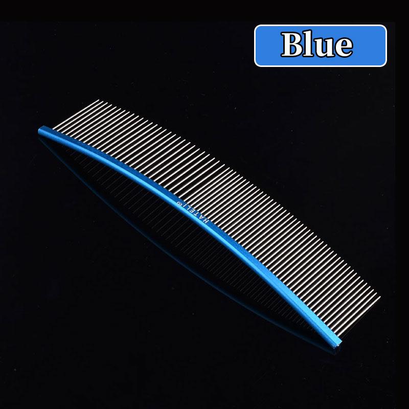 Pet S-shaped & curved Comb Professional Stainless Steel Grooming Comb Dense Sparse Teeth Dog Cat Cleaning Hair Reemoval Comb