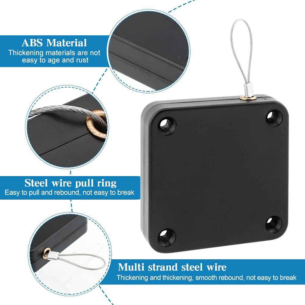 Automatic Sensor Door Closer Punch-Free Adjustable Surface Door Stopper Bracket for Home Improvement Automatically Closes Doors