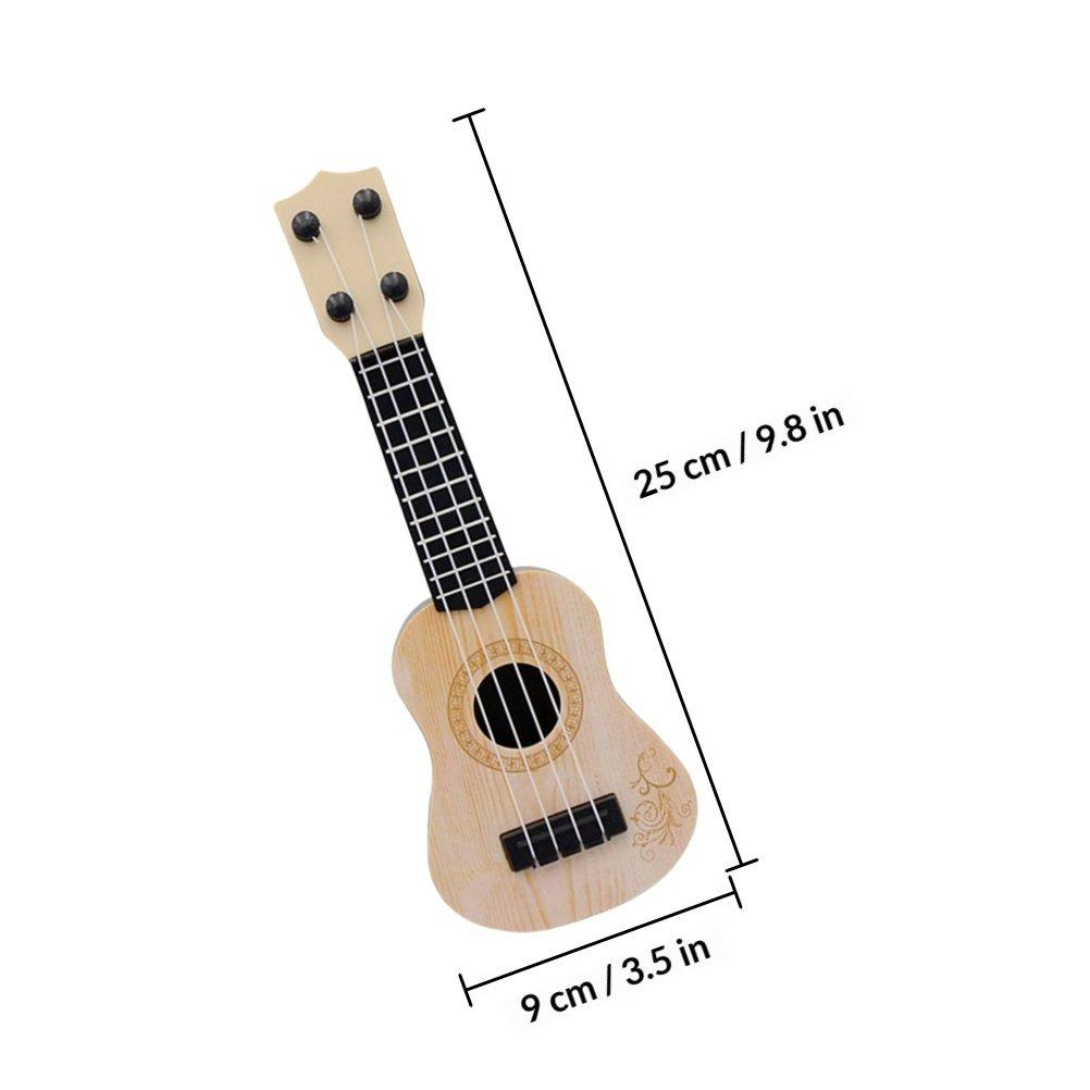 2 Stück Simulations-Ukulele Kleine Gitarre Kinder Musikinstrument Früherziehung Schöne Gitarre für Kinder Familienzusammenkunftsgeschenke
