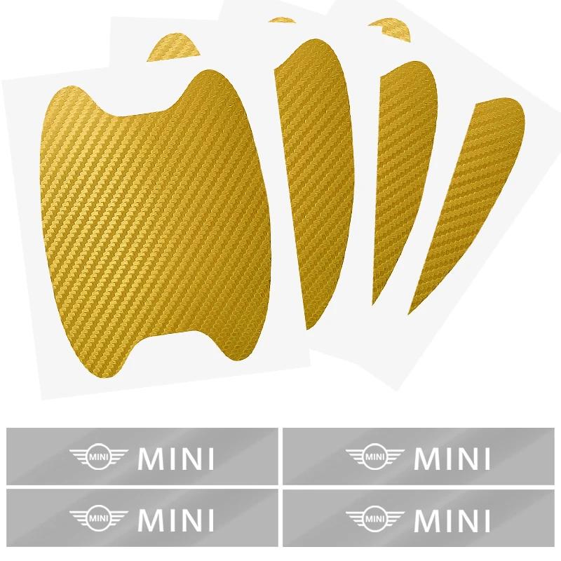 For Bmw Mini 8Pcs New Car Door Sticker Auto Handle Anti Scratch Protection Film Car Styling For BMW Mini Cooper One S R50 R53 R5