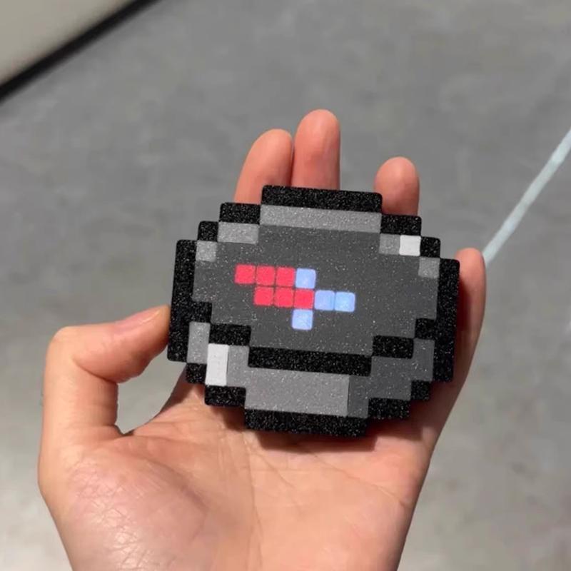 Pixel Style Compass Ornament True Can Indicate Direction Rechargeable MC Virtual Gaming World Gift Decoration Handicraft