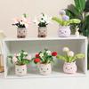 Cute Plant Pot Plush Toy Kawaii Strawberry Lily Dandelion Stuffed Keychain Pendant Soft Healing Desk Ornament Plush Doll Gift