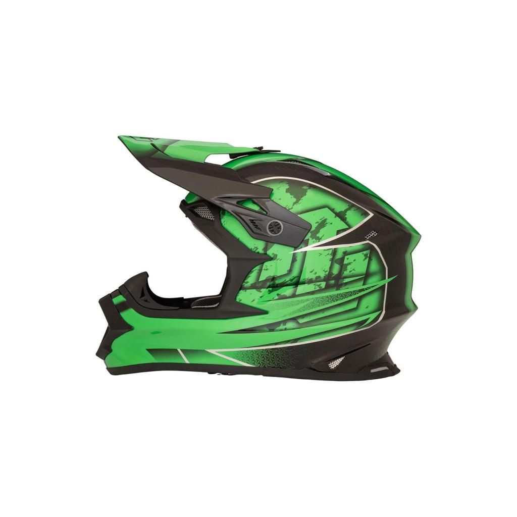 ZEALOT Mud Jumper 2 Helmet Carbon Hybrid Standard Graphic Green L Size Off-Road 59-60cm MJC0015/L