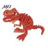 Flexible Dinosaur Figure 3D Printed Figure, Movable Joints Smooth Opening Decoration, Toy Gradient Metallic Texture Mini Bone Accessories Science Gift