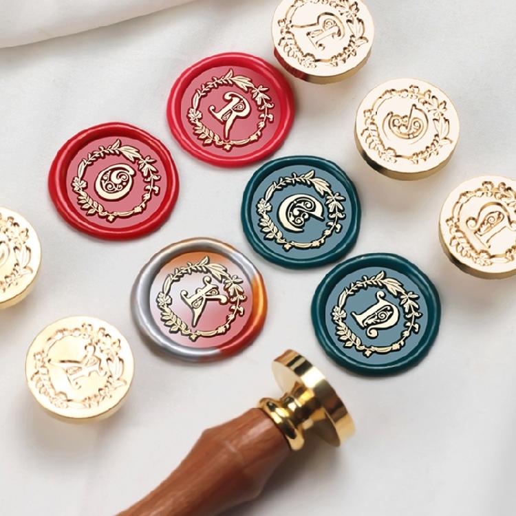 Buchstabenstempelkopf und Holzgriff-Set für Siegelbriefumschläge, Siegelstempelwerkzeug für Scrapbooking-Verzierungen