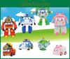 Complete Set Of 4pcs Robocar Poli Ambe Roy Helly Transformer Toys For Kids Easter Decoration