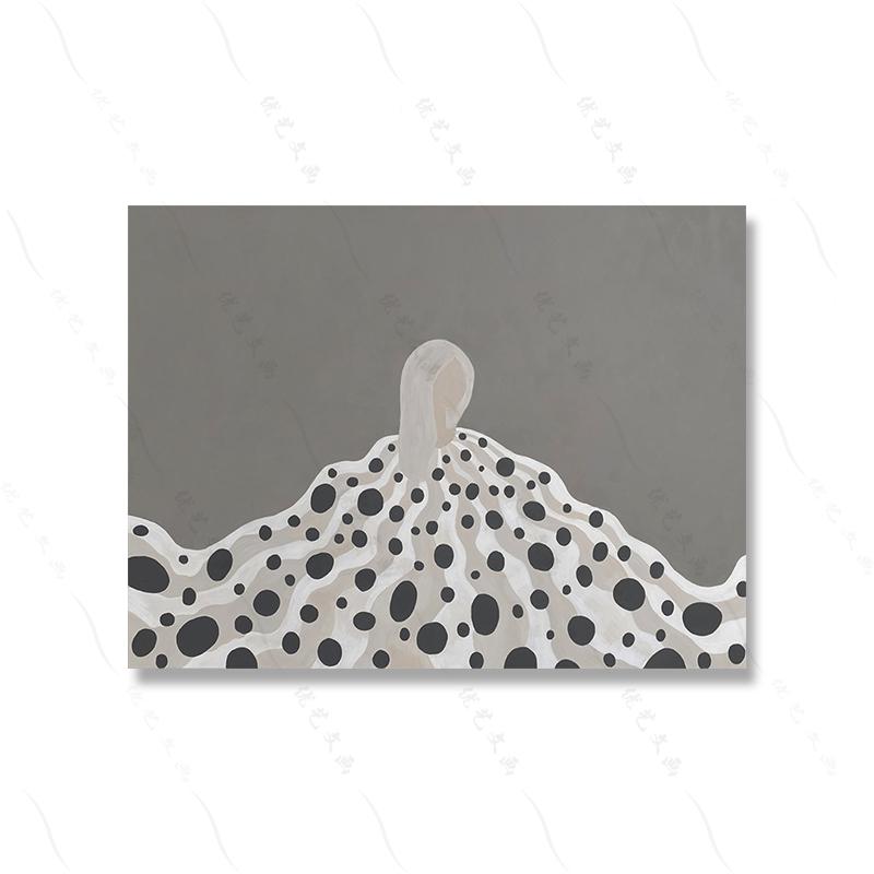 

Девушка-кофейня дышит абстрактные точки искусство печать на холсте шоколад странная одежда настенный домашний декор постер живопись женское общежитие 50x70cm No Framed