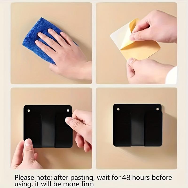 Space-Saving Wall-Mounted Phone Charging Holder - Multi-Functional Plastic Organizer for Bedside & TV Remote Control Storage