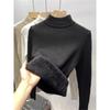 One Piece Velvet Semi High Neck Base Sweater for Women In Autumn and Winter, Paired with A Sweater and Velvet Warm Base Knit Sweater