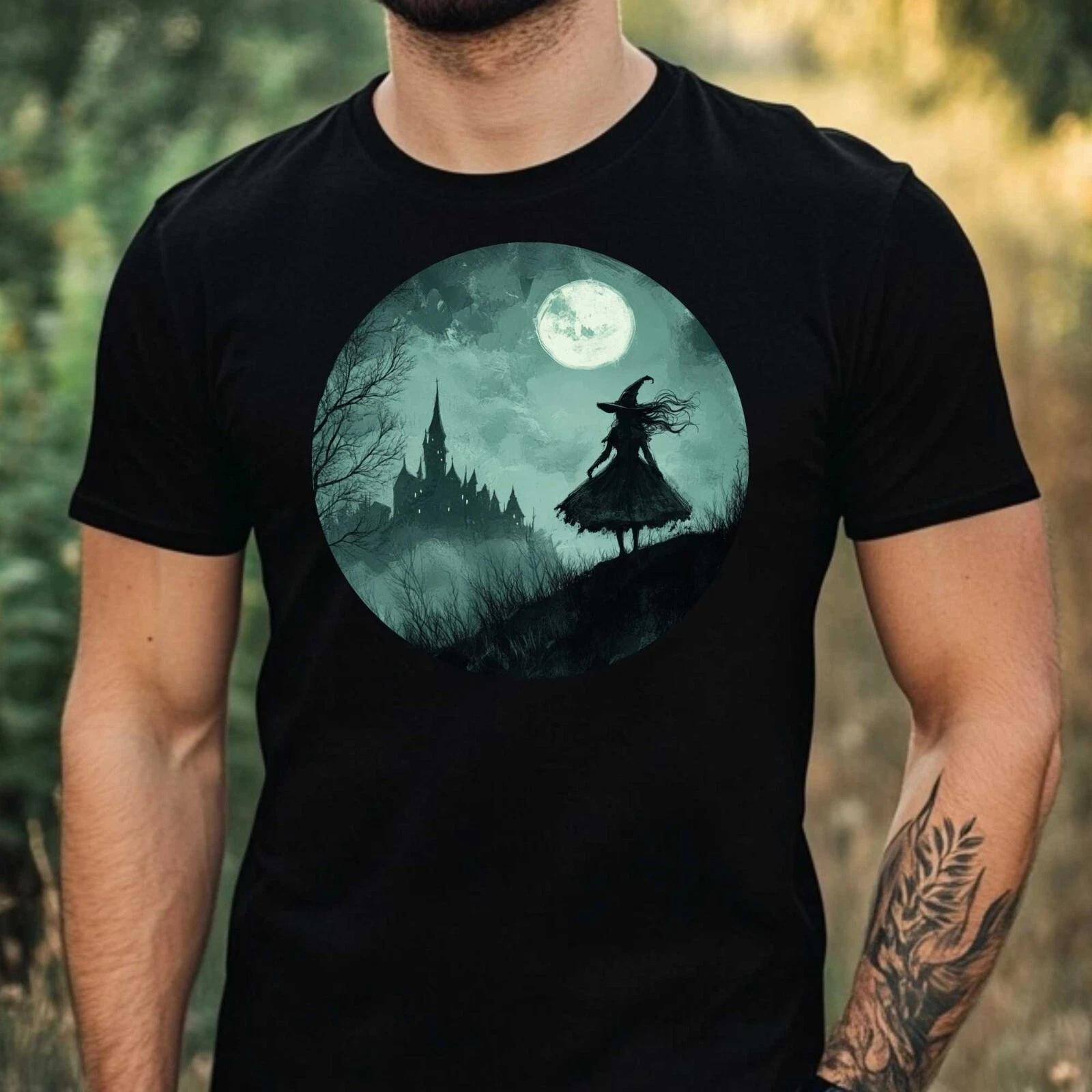 T-Shirt Herren Gruselige Hexe Motiv Baumwolle Größe XS bis 5XL XXL