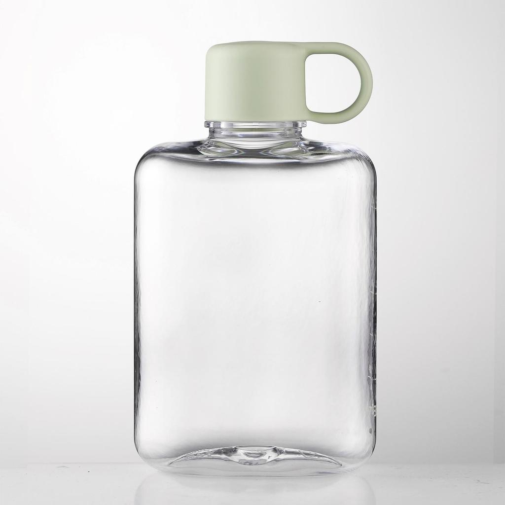 Tritan Flat A4 Sports Water Cup - Small, Portable, Rectangular, with Paper Insert