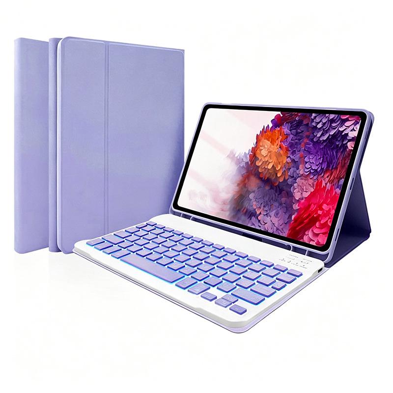 Samsung Tab A8 10.5” Tablet Case with Seven-Color Backlit Bluetooth Keyboard