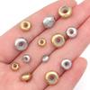 10pcs/lot Stainless Steel Crimp End Beads Stopper Spacer Beads With Rubber Silicone For DIY Bracelet Jewelry Making Supplies