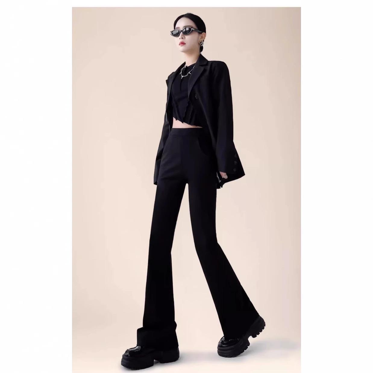 

Women s High Waist Stretch Flare Pants - Spring/Autumn 2025 Slim Fit for Tall Sizes M