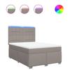 Vidaxl Letto Continentale Con Materasso, Taupe, Tessuto, 140X200 Cm