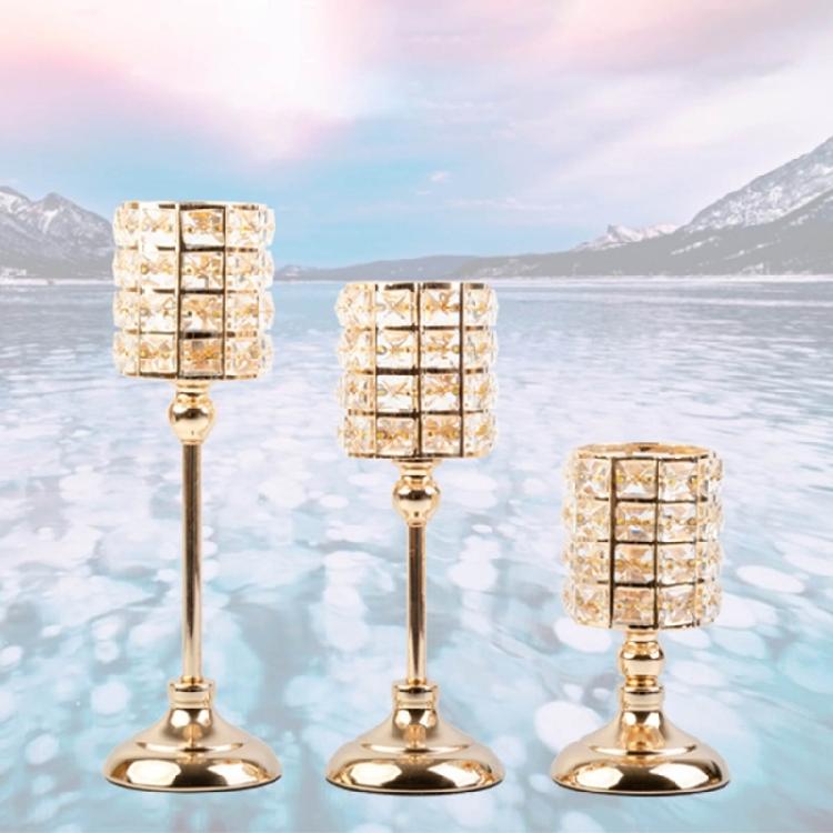 Crystal Candle Holder for Table Centerpieces Wedding Candle Stand Christmas Gift