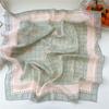 Cashew Cotton Linen Print Scarves Floral Square Handkerchief All-match Printed Silk Scarf  Vacation