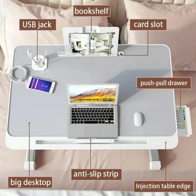 Laptop-Bett-Tablett Tisch Verstellbarer Laptop-Betthalter Tragbarer Stehtisch Klappbare Beine Schoß-Tablet-Tisch für Sofa Couch Boden