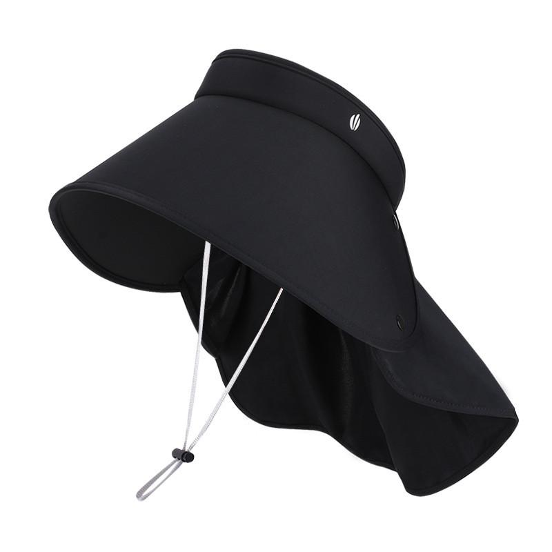 Summer Ice Silk Sun Hat With Wide Brim And Neck Protector For Outdoor Travel