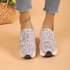 Mode Sexy Dentelle Paillettes Chaussures à la Mode pour Femmes Nouvelles Chaussures Vulcaniées Décontractées Légères Respirantes Confort Sandales Polyvalentes 2024Nouveau