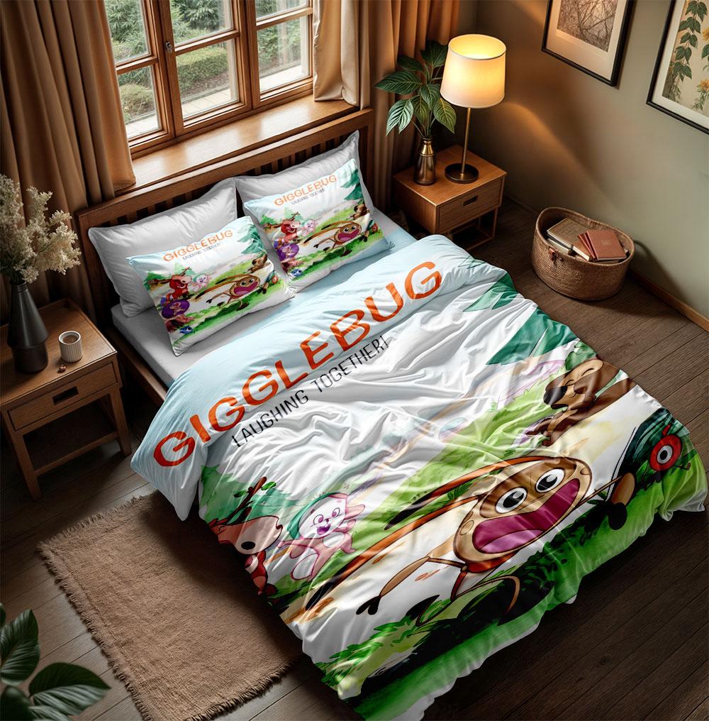 Laughing Cartoon Duvet Cover Set King Queen Double Full Twin Single Size Bed Linen Set