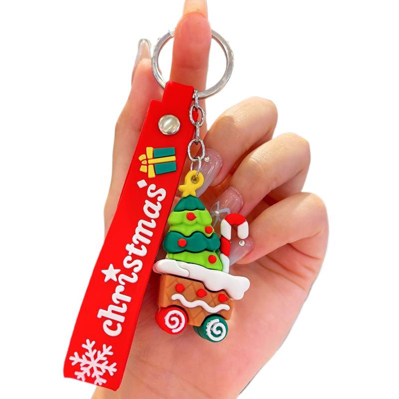 Christmas Accessories Cute Cartoon Design Office Gifts Keychains PR Gift Keyring Funny Various Styles