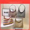 Style Water Bucket Bag With Woven Material For Casual Summer Outings