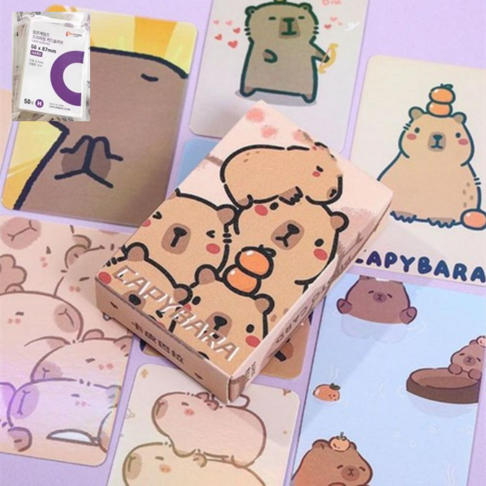 Capybara Poka 50-sheet storage album included with cute character capybara cards