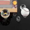 16Pcs Clear Baseball Stands Plastic Round Display Stand Clear Rings Baseball Stands for Spheres Jewelry Collections