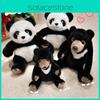 Black Cute Panda Bear Plush Toy Pp Cotton Filling Birthday Decorations Doll Gift