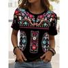 3D Print Women's T-Shirts O-Neck Short Sleeve T Shirt Y2k Harajuku Tees Casual Tops Female Clothing
