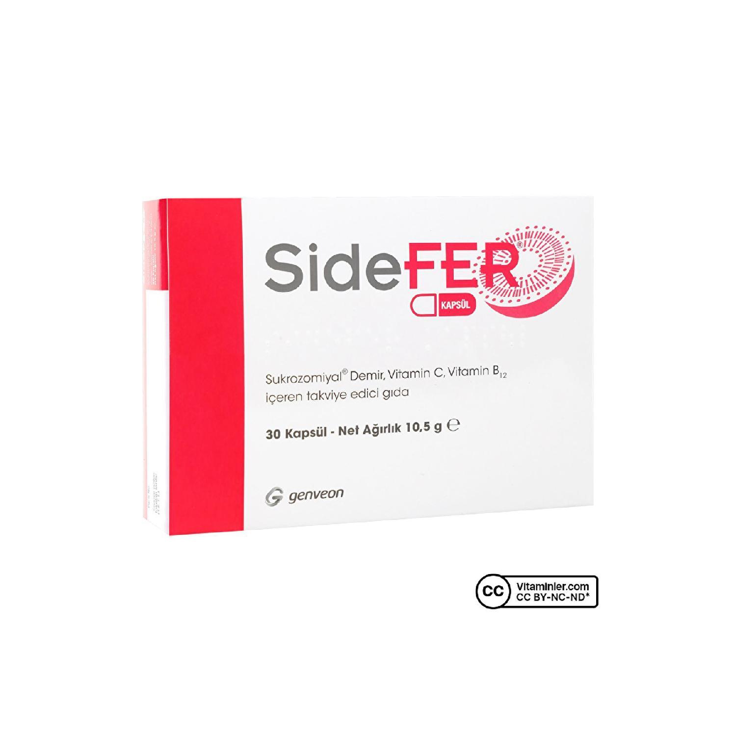 

Sidefer Support Sucosomial Iron, Vitamin C And Vitamin B12 30 Capsules