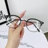 Men Women Anti Blue Lamp Eyeglass Fashion Round Frame Myopia Glasses Unisex Business Computer Near Sight Eyewear With Diopter