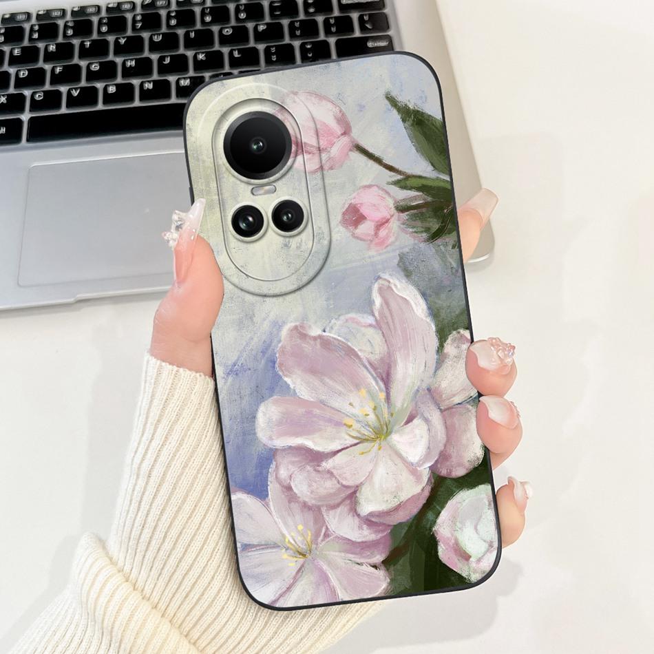 Für OPPO Reno10 5G Hülle Reno10 Pro Reno 10 10Pro CPH2525 CPH2531 Elegantes Druckmuster Weiche Silikon Stoßfeste Handyhüllen