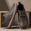Men's Wide Head Leather Slip-on Retro Casual Shoes