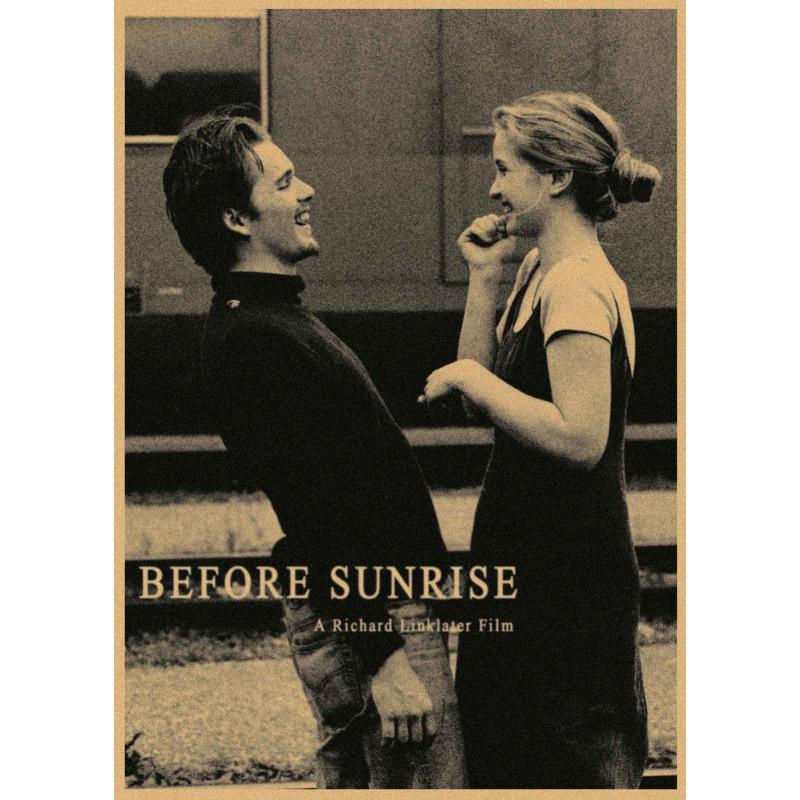 

Before Sunrise Movie Poster - Vintage Kraft Paper Wall Art with Free Shipping White card paper (non-adhesive) 30*42 cm