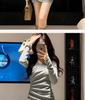 2026 Women's Gray V-Neck Slim Fit Short Skirt - Sexy Winter Inner Wear Dress