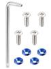 Freate License Plate Bolt Number Frame Anti-Theft Screw M6 (Blue,
