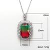 Recommended 23 * 14Mm Oversized Gradual Change Colored Treasure Pendant, Mother'S Day Gift Necklace