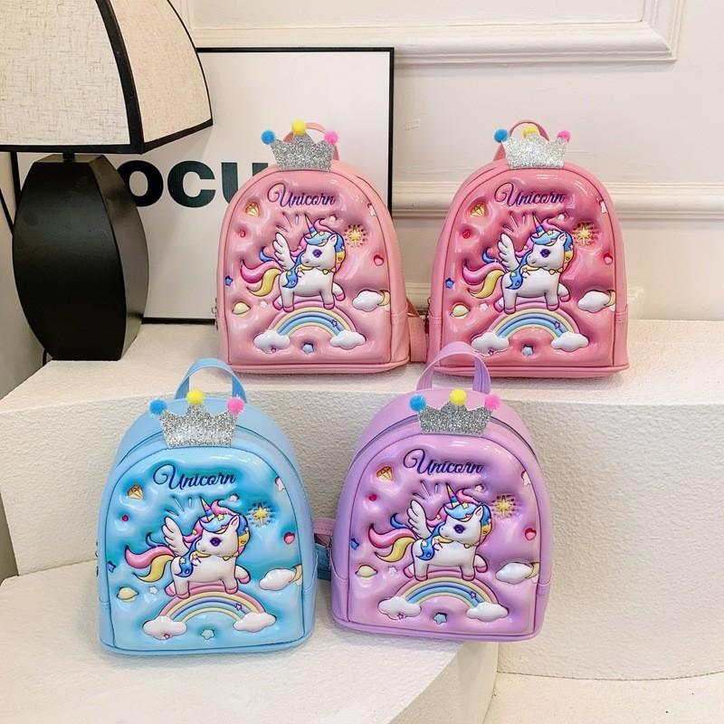 

Cartoon Character Playful Kids Backpack Soft And Durable Oxford Fabric With Air Cushion Straps For Ages 3 To 5 роза розовый