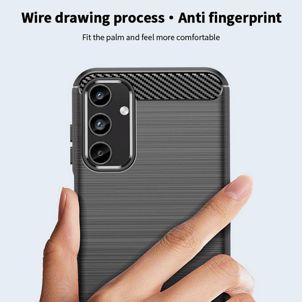MOFI JK TPU Series-1 For Samsung Galaxy A15 4G Case Carbon Fiber Texture Phone Cover TPU Shell