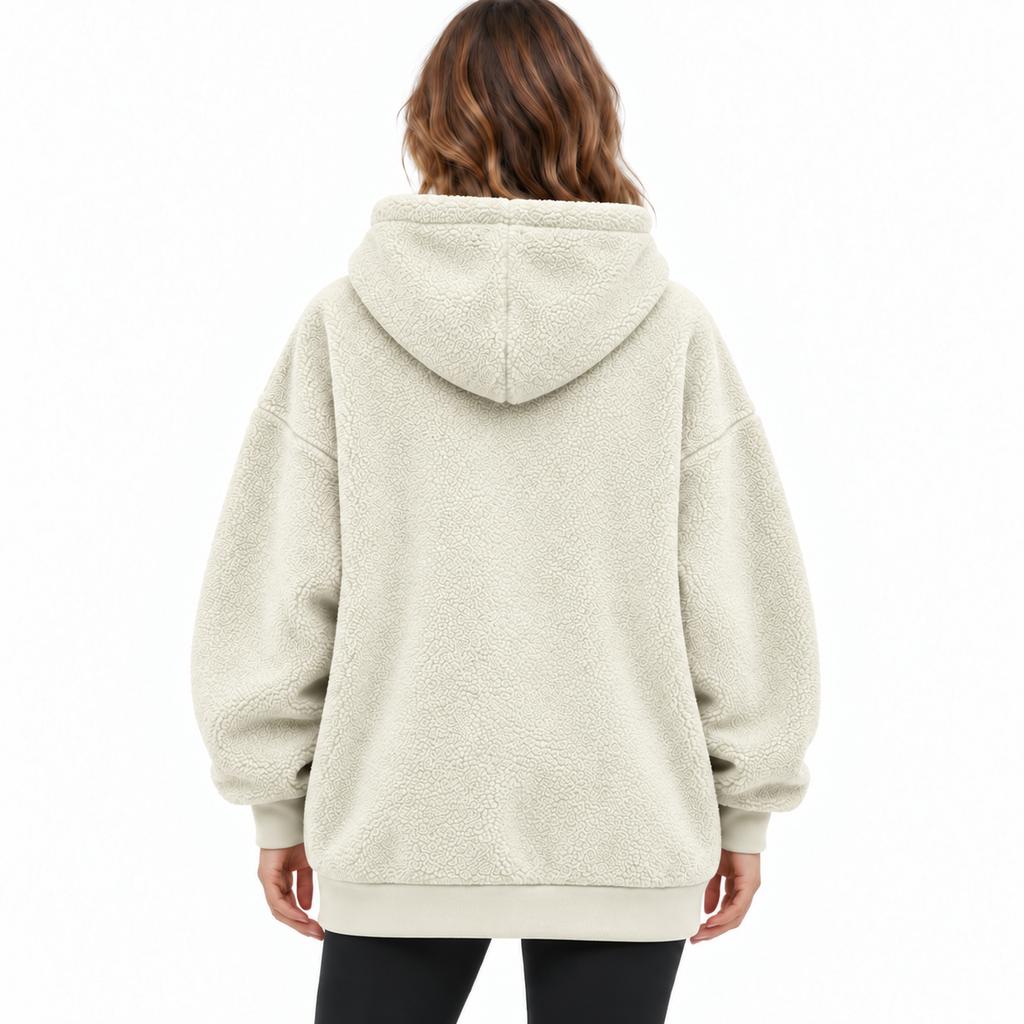 Unisex Hættetrøje med Hundelomme, Atletisk Langærmet Pullover Sweatshirt