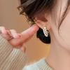 Accessible Luxury Fancy Elegant Double Layer Zircon Pearl Stud Earrings Women's Earrings 2025 New Arrival Best Selling
