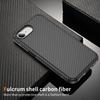 For iPhone 16e Skin-touch Case Carbon Fiber Texture PC + TPU Back Cover Compatible with MagSafe