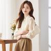 Women's Ruffle Collar Long-Sleeve Commuter Blouse
