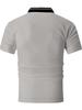 Men'S Digital Print Polo Shirt | Quick-Dry, Breathable, Casual Fit with Letter Print, Round Neck, Lightweight and Comfortable