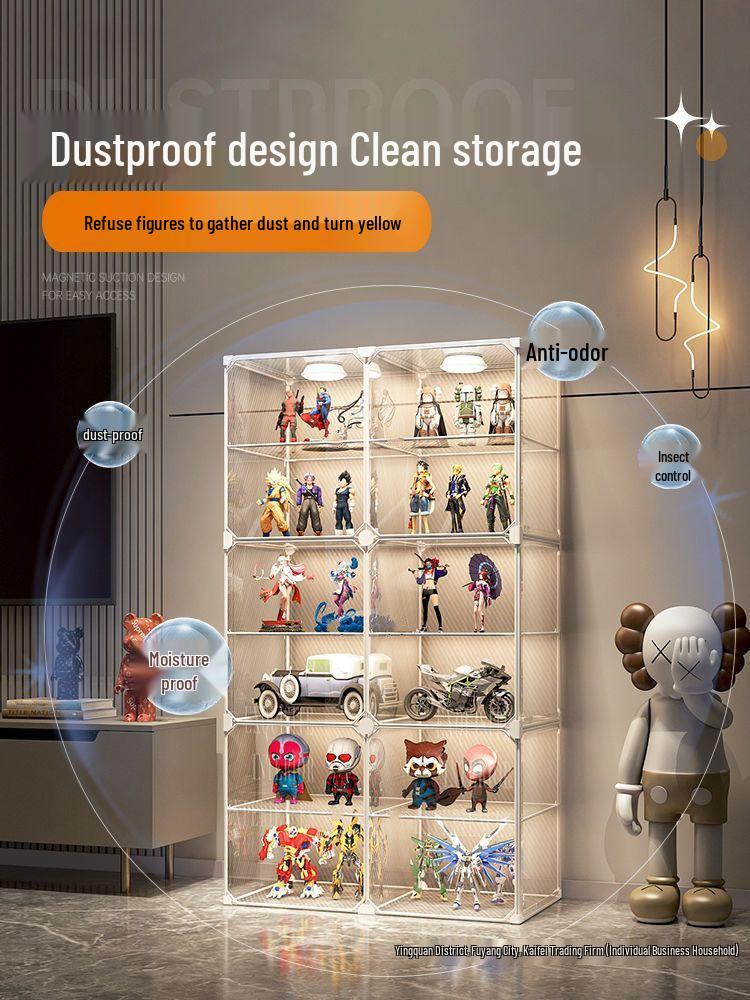 Lego Vitrine: Staubdichtes Transparentes Aufbewahrungsregal für Kleine Ornamente und Spielzeug