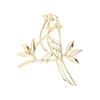 Gold Tone Hollow Bird Hair Claw Polished Metallic Finish Perfect For Daily Wear Weddings Parties Dates