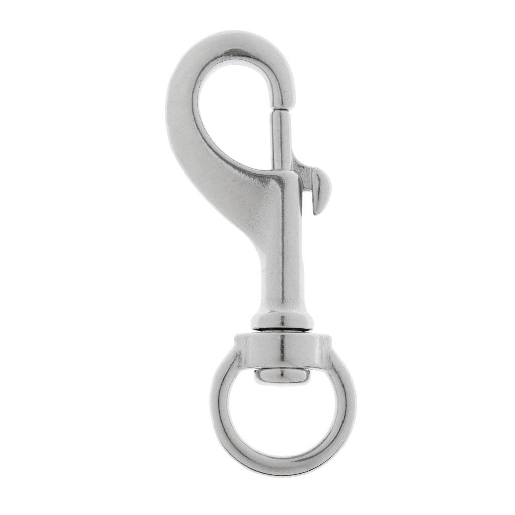 

Swivel Clip Snap Hook Marine Grade Stainless Steel Rigged Eye for Outdoor Activities and Craft Projects 68mm